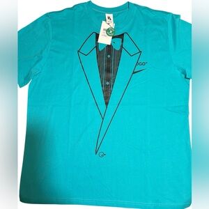 Nike X Off White Teal Tuxedo Tshirt